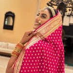 Akshara Singh Instagram - Being the twinkle of the night in banarasi lehenga ✨♥️ . . . . . . . 🥻 @jarierabanaras 💎 @jewelkartfashion #aksharasingh #lfl #banarasi #lehnga #indian #look