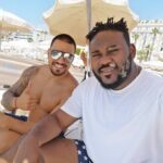 Alain-Gloirdy Bakwa Malary Instagram - Me and my brother @deshko_dobrev , relax on the beach... I LOVE THIS JOB #CESTBONDEJA #ilovethisjobs #bodygardspowers #peaceandlove #littleandsmallkids #cokeboys Annex Beach Cannes