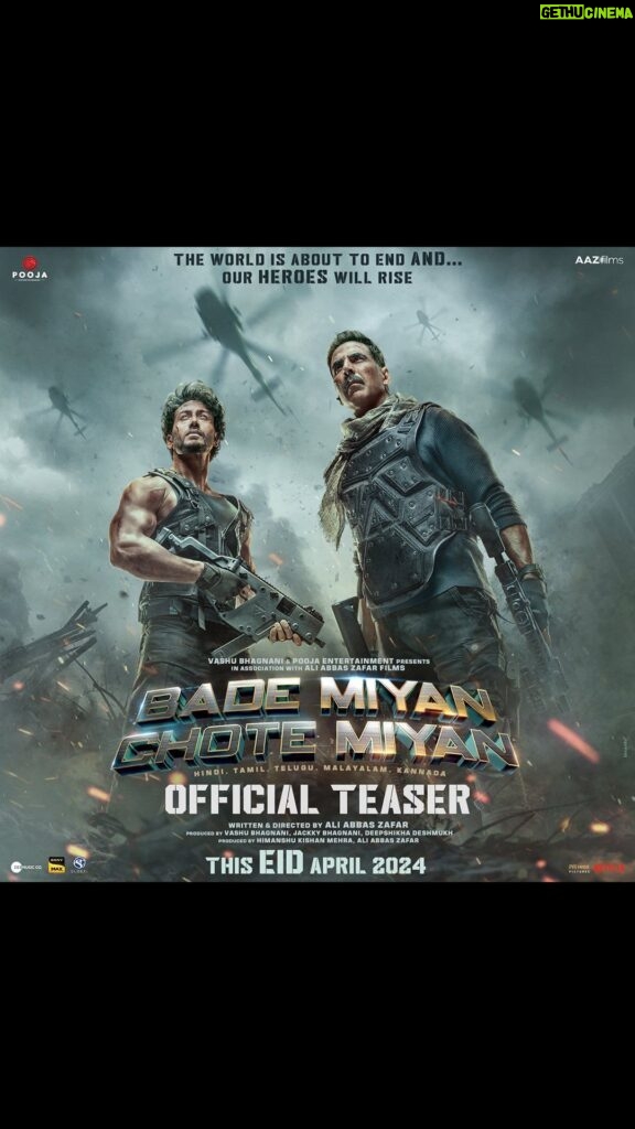 Alaya F Instagram - Dil se soldier, dimaag se shaitaan hai yeh, Bachke rehna inse, Hindustan hai yeh!🇮🇳 #BadeMiyanChoteMiyanTeaser out now! #BadeMiyanChoteMiyanOnEid2024 @akshaykumar @tigerjackieshroff @vashubhagnani @aliabbaszafar @therealprithvi @aslisona @manushi_chhillar @jackkybhagnani @deepshikhadeshmukh @ihimanshumehra @vishalmishraofficial @pooja_ent @aazfilms @pvrpictures @zeemusiccompany @slglobal001