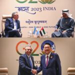 Alberto Fernández Instagram - Concluimos una exitosa jornada del #G20India 🇮🇳 Mantuve encuentros con líderes de diferentes naciones para profundizar los lazos de la Argentina con un mundo que debe ser más justo, pacífico y fraterno, en el que se fortalezca el desarrollo de las economías emergentes para que el azar del nacimiento no sea una marca de la inequidad. India, Nueva Delhi