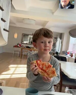 Alec Baldwin Instagram - I told him to leave a slice for Santa.
He said, “Nothin’ doin’.”