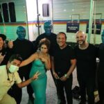 Alessia Cara Instagram - @lifeisbeautiful thank you for having us back!! and thank you @bluemangroup for coming out to hang / being wonderfully creepy💙