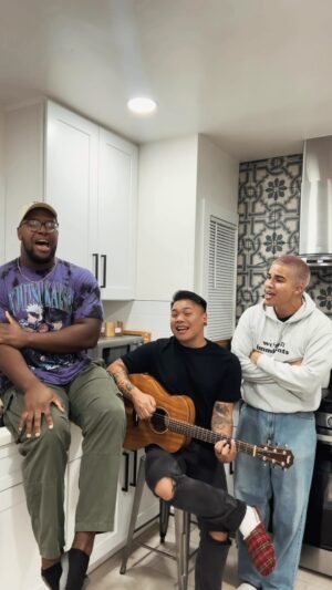 Alex Aiono Instagram - creep (radiohead) by kobie turner, alex aiono, and aj rafael 🎶

ps @alexaiono’s new single “everything” is out everywhere 🙌🏽