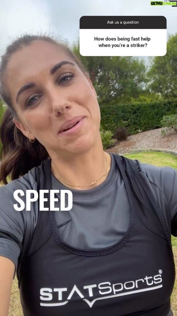 Alex Morgan Instagram - @statsports GPS tracker has helped me become a fitter and faster athlete through the years. If you’re a player who wants to improve, this is the tech to help you get there. Get yours in their Black Friday Sale⚽️