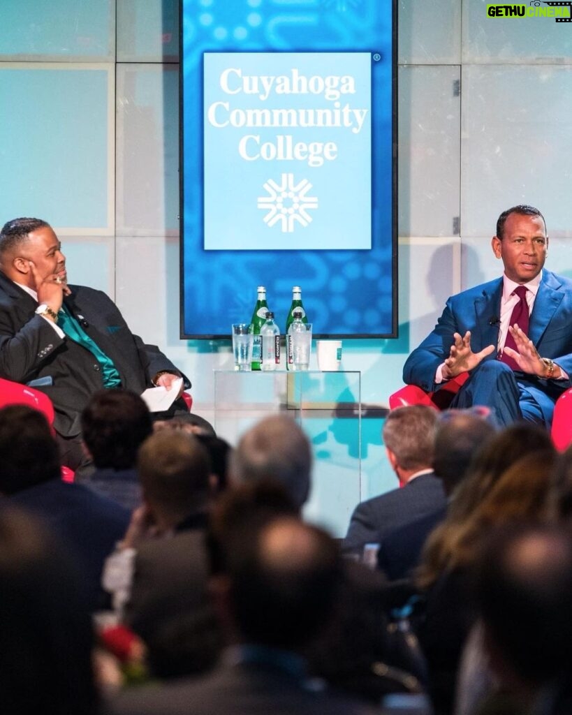 Alex Rodriguez Instagram - What an inspiring day speaking with the students and donors of the @tric_edu Foundation. Cuyahoga is the largest community college in Ohio and for the last 50 years this foundation has raised funds to make sure that students get access to a college education no matter how many bumps in the road they had to overcome to get there.
