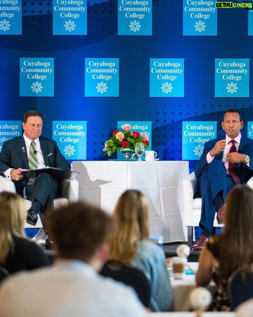 Alex Rodriguez Instagram - What an inspiring day speaking with the students and donors of the @tric_edu Foundation. Cuyahoga is the largest community college in Ohio and for the last 50 years this foundation has raised funds to make sure that students get access to a college education no matter how many bumps in the road they had to overcome to get there.