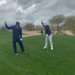 Alex Rodriguez Instagram - Rain or shine, I always have a great time at the @wastemanagement Open. Thanks to my excellent golf partner @grilloemiliano ⛳️ Phoenix, Arizona
