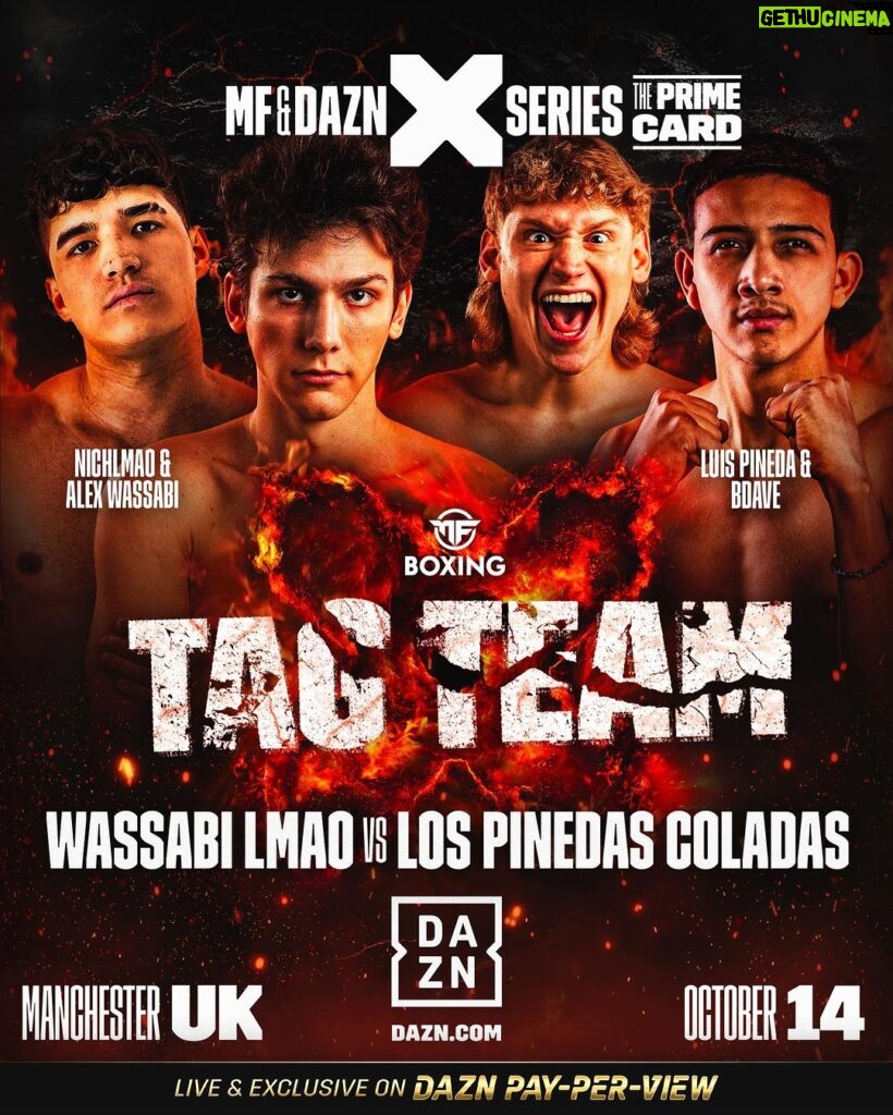 Alex Wassabi Instagram - PRIME CARD BABY!! Lets Gooo! 🥊 What should our team name be? Oct. 14th @misfitsboxing