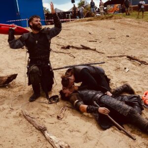 Alexander Dreymon Instagram - Beaches have never been safer thanks to Uhtred Hasselhoff and Finan Anderson