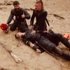 Alexander Dreymon Instagram - Beaches have never been safer thanks to Uhtred Hasselhoff and Finan Anderson