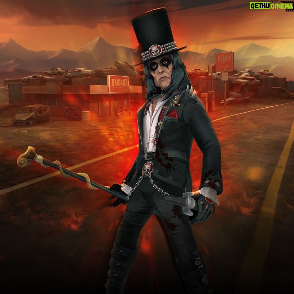 Alice Cooper Instagram - Road rats: we're a pack And the road's our home Alice is looking slick and ready for battle in Legacy Of The Beast! Don’t miss out on this epic collaboration and play the special “Road Rats Forever” Dungeon event now! 🔗: https://bit.ly/RoadRatsForeverDungeon