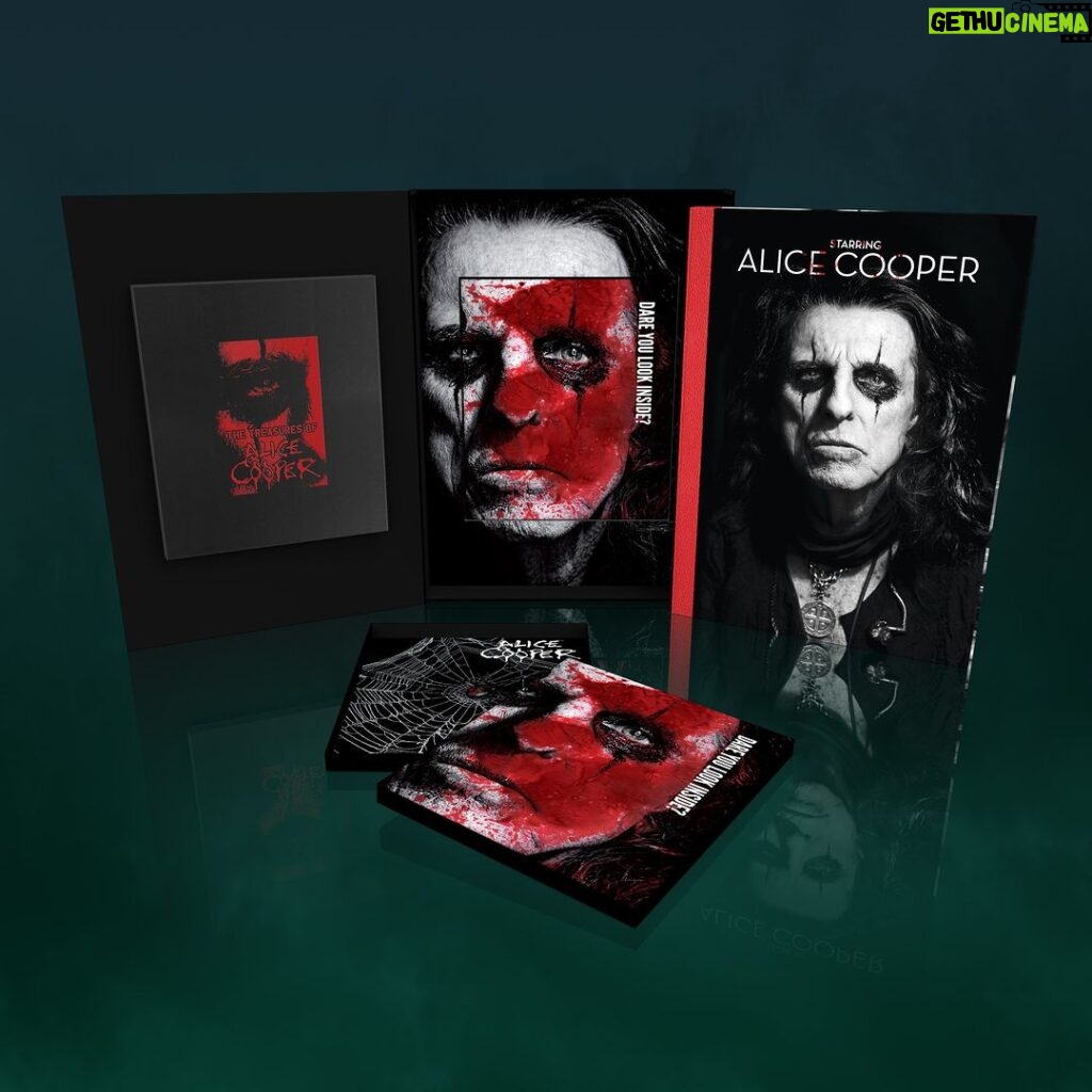 Alice Cooper Instagram - The time has come.. Pre-Order your copy of 'Starring Alice Cooper' now! 📚 400+ pages of rare photos, pictures of personal items and essays on Alice's career, “Starring Alice Cooper” will come in two major editions, including a huge, very limited, A3 version complete with 3D lenticular and some surprising treasures. Each book will be individually signed with consecutive numbering, so order your copy now to secure a low-numbered edition of the book! 🔗: https://www.rufuspublications.com/rufusbooks/alicecooper/