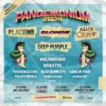 Alice Cooper Instagram - Unleashing the ultimate rock experience across two massive stages! @pandemoniumrocks is Australia's newest festival - a rock fans nightmare come true with four shows in eight days. Pre-sale tickets available 22 January at 9a local time. Visit https://www.pandemonium.rocks to get yours 20 April - Melbourne (Caribbean Gardens) 25 April - Sydney (The Domain) 27 April - Gold Coast (Doug Jennings Park) 28 April - Bribie Island (Sandstone Point Hotel)