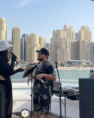 Alisher Morgenshtern Instagram - сегодня ровно 4 года с нашего первого концерта с пацанами, решили что теперь наша очередь заказать моргенштерна на корпорат. люблю, пацаны, путь от маленькой гримерки Краснодара до яхты был веселым, плывем дальше
потом по привычке дали корпорат для музыкантов
@artur_matur 
@abberian 
@pavelshkil 
@underoathov
@aziz.aminovich