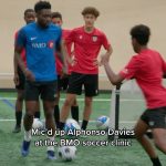 Alphonso Davies Instagram - I got mic’d up by @bmocanada while I trained young Canadians! Don’t talk to me about getting tackled… 😤 #BMOGrowTheGame #BMOPartner