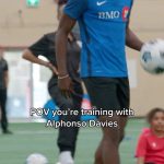 Alphonso Davies Instagram - Proud to support Canada’s youth players and to be growing the game with @bmocanada #BMOGrowTheGame #BMOPartner ​