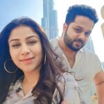 Alya Manasa Instagram - Living my best life with my better half 💛 @sanjeev_karthick Outfit @m_lady_couture