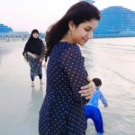 Alya Manasa Instagram - Wow 👌 wat a place ? Trending Outfit on board @momzcradle Polka dresses launched @momzcradle