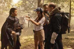 Alycia Debnam-Carey Instagram - Tonight is the night. I can’t really explain how much it means that I get to share my directorial debut with you all. 

It was a wild ride and a trial by fire. One that demanded new world building, huge set pieces, 3 working cameras (one of which was always on a crane), emotional story telling and intense conditions. (Notably some terrible wasps)
But It was the most exhilarating and rewarding experience. 

This cast, this crew; are family and offered the most extraordinary support, love and guidance on an episode that demanded a lot. 

Thank you to @michaelsatrazemis for being my mentor and same same. My incredible cast @danaygarcia1 @ruben.blades @colbyhollman and @spensergranese 
And a crew that lifted me up through it all. Thank you  for everything. 

I can’t wait for you all to see tonight’s episode and I am so excited for this new chapter I get to explore. 

Tonight 9/8c on @amc_tv @feartwd 

#badbitchesforever 💅🏼💀