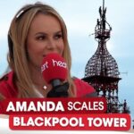Amanda Holden Instagram - Is there anything she can’t do?! Watch our hero @noholdenback take on the challenge of a lifetime by climbing @theblackpooltower raising money for @globals_make_some_noise … epic! 👏 The Blackpool Tower