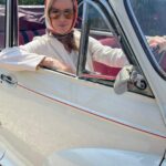 Amanda Holden Instagram - HAPPY 75th birthday to #morrisminor I love mine so much.. despite this pic my moggy has never let me down 🤣 always starts first time. ❤️