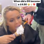 Amanda Holden Instagram - When did a 99 become a £4.50 😂🍦👅