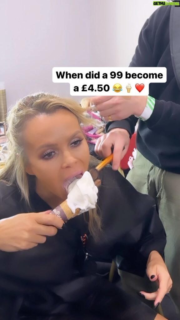 Amanda Holden Instagram - When did a 99 become a £4.50 😂🍦👅