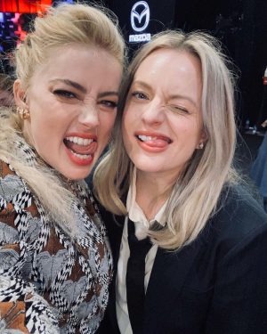 Amber Heard Instagram - TBT to #indiespiritawards with this beauty @elisabethmossofficial