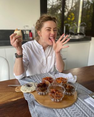 Amber Heard Instagram - Never met a hot sauce I didn’t like