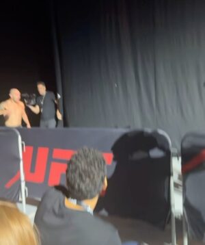 Amir Khan Instagram - With @jake.brocklesby1 in Abu Dhabi. Met the main man @danawhite  at Ufc 294 weigh in. Mega fights tomorrow, - Makhachev vs volkanovski 2. Usman vs Chimaev 
Who you got? @ufc