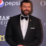Amr Youssef Instagram - It was a pleasure attending yesterday’s opening ceremony of the 4th edition of El Gouna film festival! Styled By: @yasmineeissa Suit: @orangesquarecairo Pin: @huwadesign