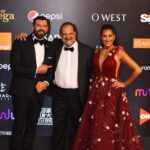 Amr Youssef Instagram - It was a pleasure attending yesterday’s opening ceremony of the 4th edition of El Gouna film festival! Styled By: @yasmineeissa Suit: @orangesquarecairo Pin: @huwadesign