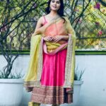 Amritha Aiyer Instagram - 😍💐💫 . Outfit by @naazbynoor Jewellery @sangeetaboochra Styled by @shrushti_216 📸- @storiesbydeepu