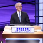 Anderson Cooper Instagram - Tonight is the first night I guest host on Jeopardy! I rarely get nervous, but I definitely was the first moment I stood behind Alex Trebek’s podium. It was a great honor and very moving for me. I have watched @Jeopardy since I was in high school (back when i had brown hair.) I am such a fan of the show and miss watching Alex, who was the perfect host, and conducted himself with such intelligence, humor and grace. I will be on for the next two weeks, April 19-30th. I hope I do ok. #Jeopardy #AlexTrebek