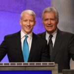 Anderson Cooper Instagram - This is a sad day. #AlexTrebek brought decades of joy and knowledge into millions of people’s lives. He faced this last difficult chapter of his remarkable life with tremendous courage and grace, and he gave strength to so many people facing challenges of their own. I began watching @Jeopardy! in high school and getting to compete on the show several times, and meet Alex, was a dream come true, even when @cheechmarin crushed me. Thank you Alex for the decades of dedication, and i hope your family finds some comfort in knowing how deeply you were loved and admired by all of us.