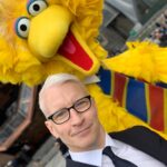 Anderson Cooper Instagram - Big Bird came to help me host the official opening of @hudsonyards in NYC. A photographer kept shouting “Bird, look this way!” I thought Mr. Bird would be more appropriate, or Big, but Big Bird seems cool with it. He is very upbeat!