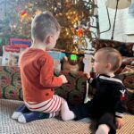 Anderson Cooper Instagram - Wyatt helped Sebastian celebrate his very first Christmas.