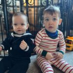 Anderson Cooper Instagram - Wyatt helped Sebastian celebrate his very first Christmas.
