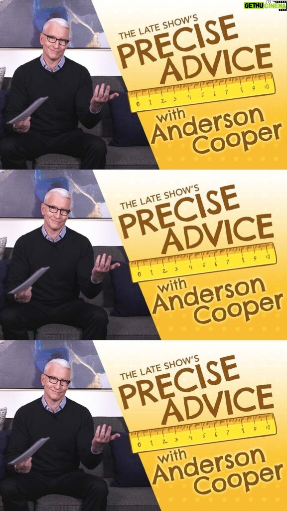 Anderson Cooper Instagram - When it comes to parenting, everyone could use some help from time to time. Thankfully, @andersoncooper is here to offer some assistance as he answers some real questions from real viewers in the latest installment of The Late Show’s Precise Advice!