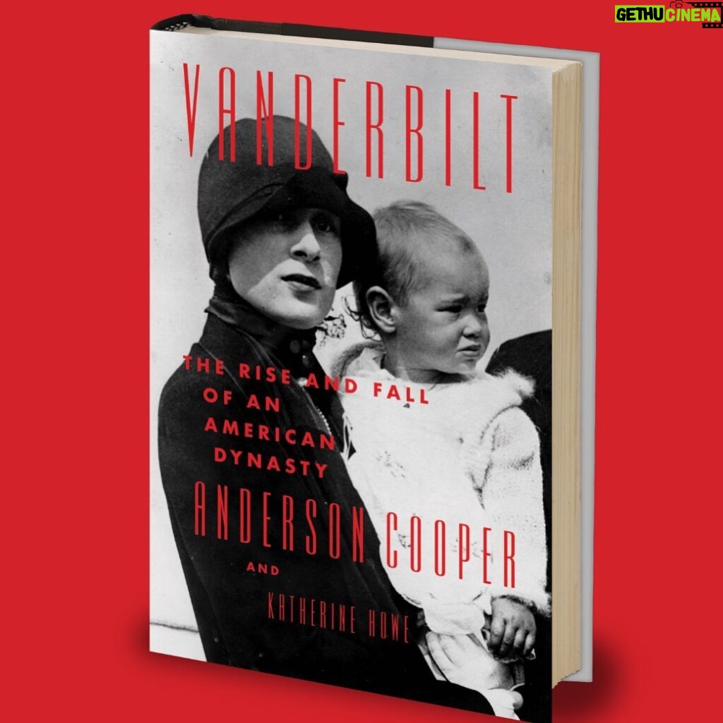 Anderson Cooper Instagram - My new book VANDERBILT: The Rise and Fall of an American Dynasty, written with @katherinebhowe, is coming out Sept. 21st. I’m really proud of it. This is a sneak peek at the cover! To pre-order and find out more click link in bio.