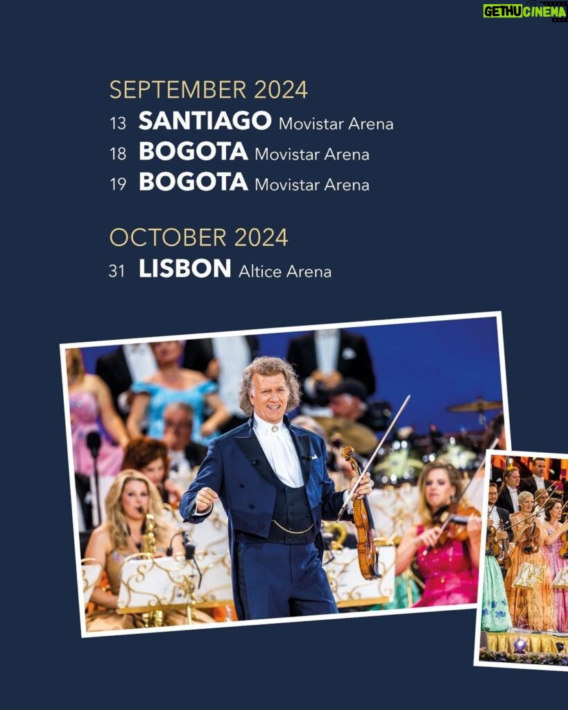 André Rieu Instagram - Over 70 concerts are already scheduled for this year. And more to come! 🌎✨ For tickets visit andrerieu.com (Link in bio)