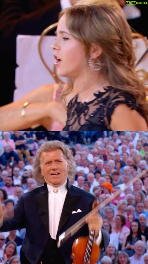 André Rieu Instagram - Double the screens, double the fun! Check out this split-screen video of Emma singing Voilà for twice the excitement! 😃❤ Catch André and @emmakokofficial on tour this year – Tour dates: andrerieu.com (Link in bio) –– #music #classicalmusic #violin #andrerieu #rieu #concert #livemusic #orchestra #stradivarius #stradivari #violinist #viola #violin🎻 #🎻#maastricht #vrijthof #emmakok #voila #barbarapravi Maastricht, Netherlands