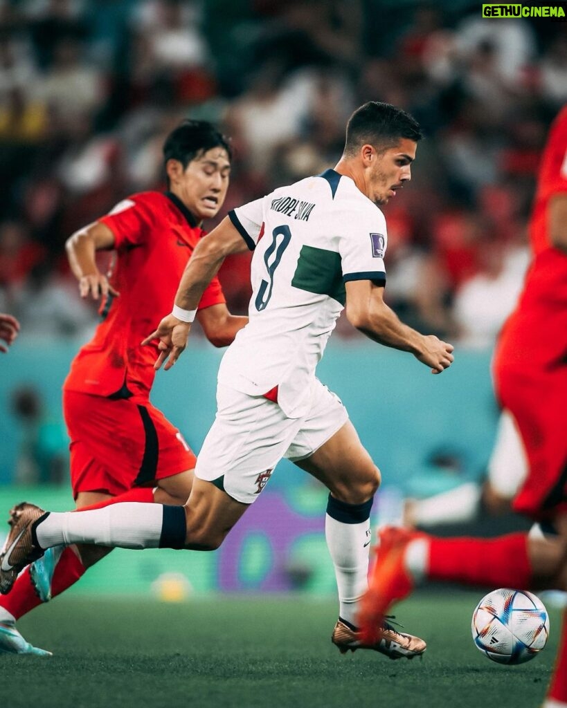 André Silva Instagram - Conseguimos atingir os primeiros objetivos! Oitavos de final e liderança do grupo 💪 Foco no próximo desafio! Vamos Portugal 🇵🇹 Education City Stadium