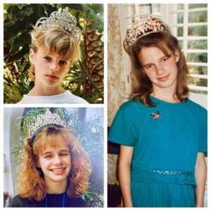 Andrea Barber Instagram - Today I turn 45. 🥳

Every year my mom takes a picture of me wearing the “birthday crown,” which is the same crown she wore the night she was crowned Prom Queen in high school - also coincidentally, the same night my dad proposed to her 60 years ago! 💍 

This is my first birthday without her. Today I’m filled with gratitude for her, this tradition she started 45 years ago, and all of these priceless pictures. What a gift! The last thing she gave me was this crown. I promised her I would solder the parts that have come loose and keep it safe forever. 💞👑

Thanks, Mom. I miss you. 💫