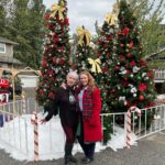 Andrea Barber Instagram - A special day on the set of Christmas on Candy Cane Lane! 🎄We got a visit from Sheila Roberts, author of the novel on which our movie is based. And what did she bring for all of us? Homemade candy cane-shaped cookies, naturally! ❤️💚