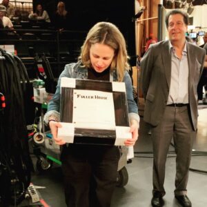 Andrea Barber Instagram - I’ll never forget this feeling. Holding a framed copy of my first script as a writer - given to me by our amazing execs at Warner Horizon - surrounded by the wonderful writers, cast, and crew that made it all come to life. ❤️ #FullerHouse