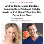 Andrea Barber Instagram - Oh hi there! 👀☺️ To say I’m excited to star in my first Christmas movie is an understatement! “Christmas on Candy Cane Lane” will premiere on @gactv this holiday season! 🎄🤶🏻💫