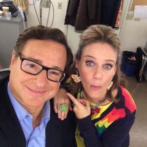 Andrea Barber Instagram - This one hurts. 💔 He had the biggest heart of anyone in Hollywood. He gave the biggest hugs. I am gutted that I will never be able to hug him again. Bob ended every text, every interaction with “Love you.” Didn’t matter how long or short we’d been apart. He loved so deeply and so fiercely. And he never hesitated to tell you just how much you meant to him. This is the greatest lesson I learned from Bob Saget - don’t hesitate to tell people you love them. I feel at peace knowing that Bob knew exactly how much I adore him. 
💫 
Rest well, my dear friend. I have no doubt you are making everyone in Heaven laugh until their cheeks hurt, just as you did here on Earth. ❤️