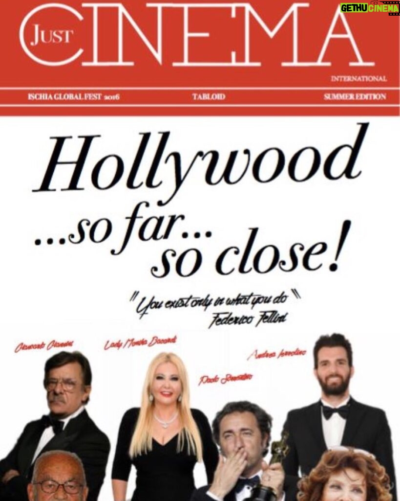 Andrea Iervolino Instagram - Many thanks to Just Cinema Tabloid for this amazing cover! #specialedition #ischiaglobalfest #cover #andreaiervolino #monikabacardi #giancarlogiannini #delaurentiis #sophialoren #paolosorrentino #hollywood Ischia Global Festival