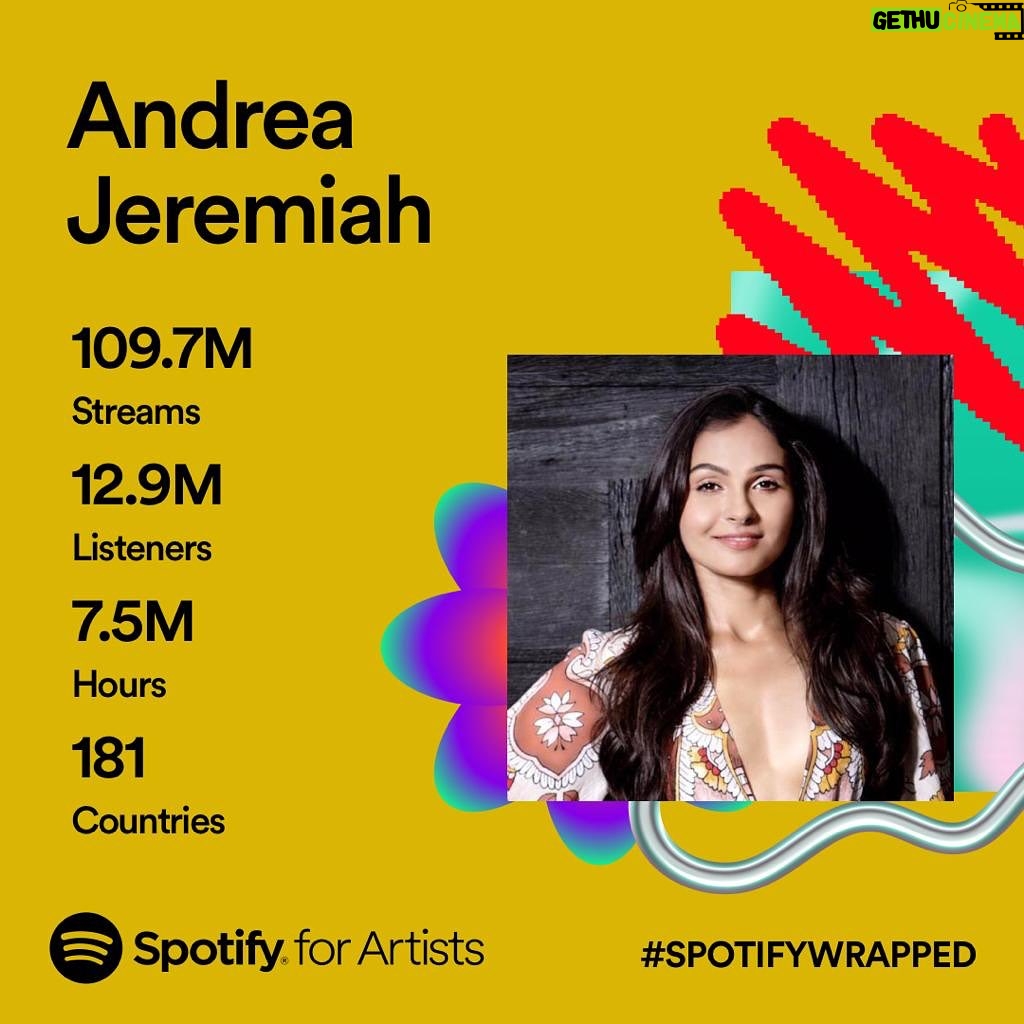 Andrea Jeremiah Instagram - #spotifywrapped 💥